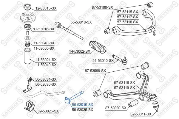 Handler.Part Rod/strut, stabiliser Stellox 5653015SX 2