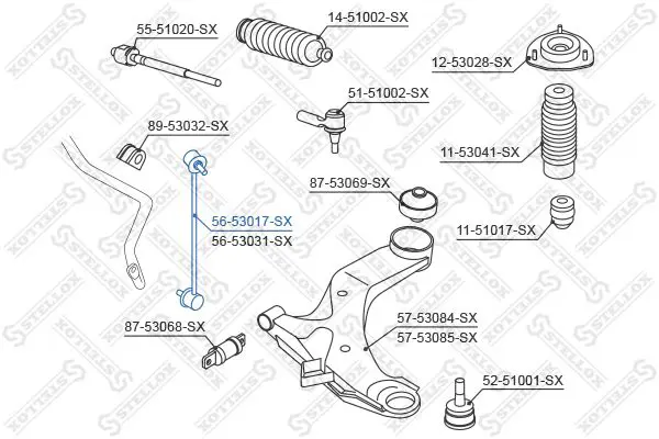 Handler.Part Rod/strut, stabiliser Stellox 5653017SX 2