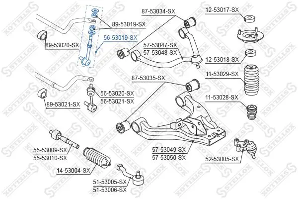 Handler.Part Rod/strut, stabiliser Stellox 5653019SX 2