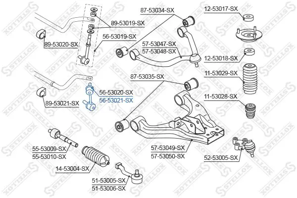 Handler.Part Rod/strut, stabiliser Stellox 5653021SX 2