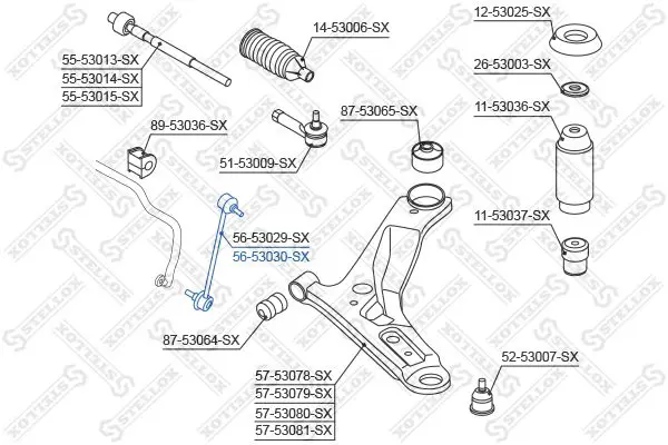 Handler.Part Rod/strut, stabiliser Stellox 5653030SX 2