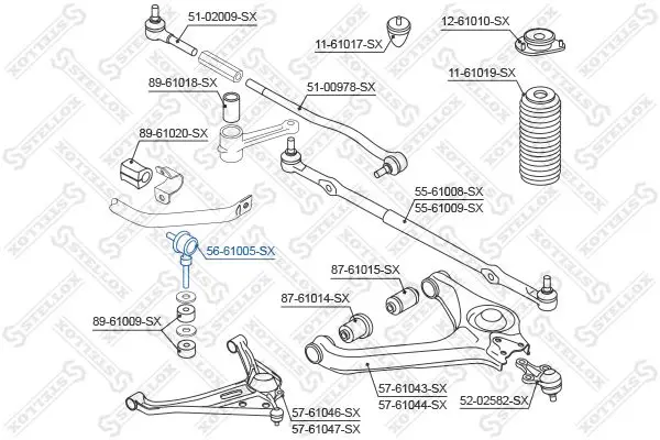 Handler.Part Rod/strut, stabiliser Stellox 5661005SX 2