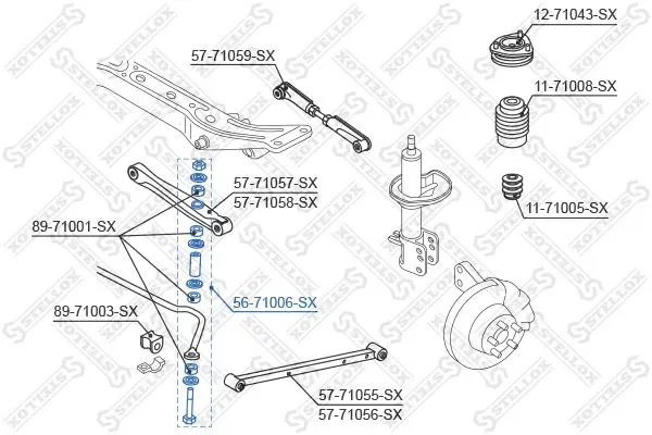 Handler.Part Rod/strut, stabiliser Stellox 5671006SX 2