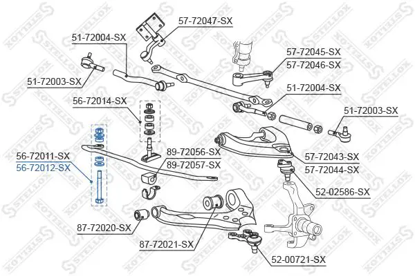 Handler.Part Rod/strut, stabiliser Stellox 5672012SX 2