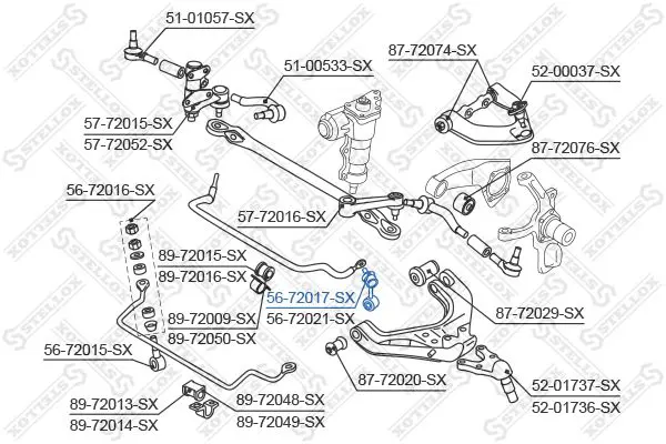 Handler.Part Rod/strut, stabiliser Stellox 5672017SX 2