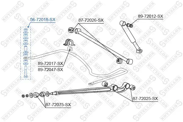 Handler.Part Rod/strut, stabiliser Stellox 5672018SX 2