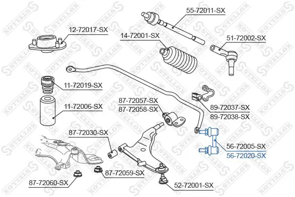 Handler.Part Rod/strut, stabiliser Stellox 5672020SX 2