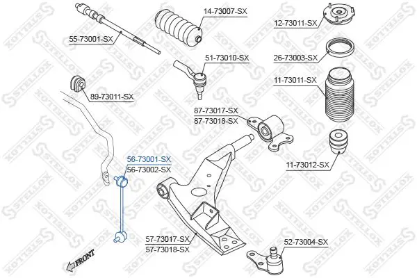 Handler.Part Rod/strut, stabiliser Stellox 5673001SX 2