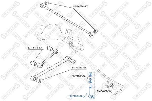 Handler.Part Rod/strut, stabiliser Stellox 5674039SX 1