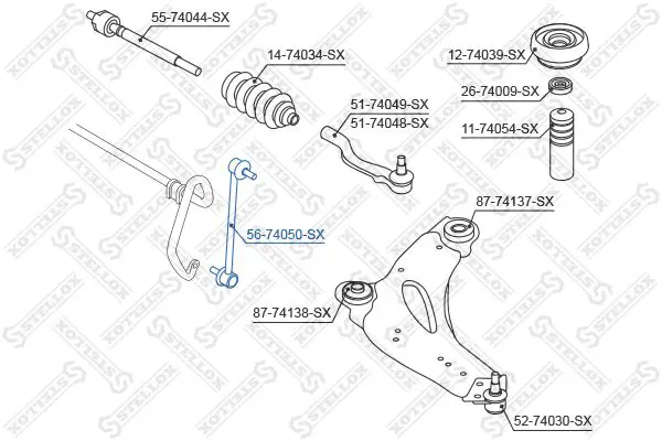 Handler.Part Rod/strut, stabiliser Stellox 5674050SX 2