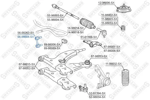 Handler.Part Rod/strut, stabiliser Stellox 5698004SX 2