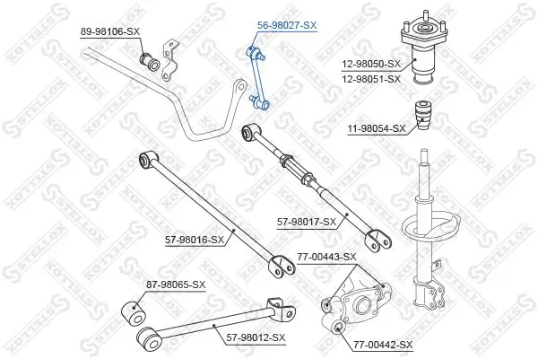 Handler.Part Rod/strut, stabiliser Stellox 5698027SX 2