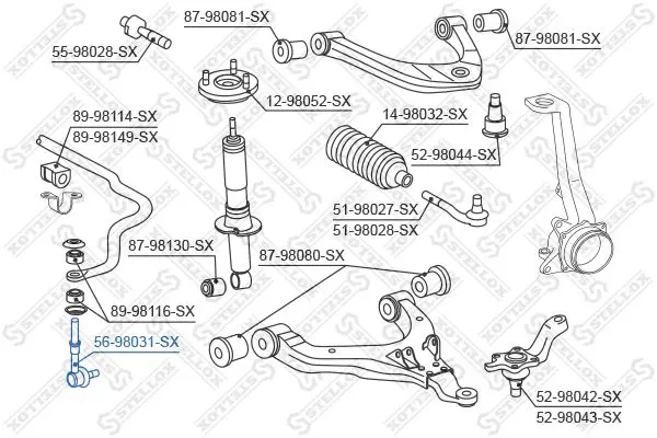 Handler.Part Rod/strut, stabiliser Stellox 5698031SX 2