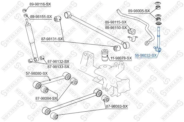 Handler.Part Rod/strut, stabiliser Stellox 5698032SX 2