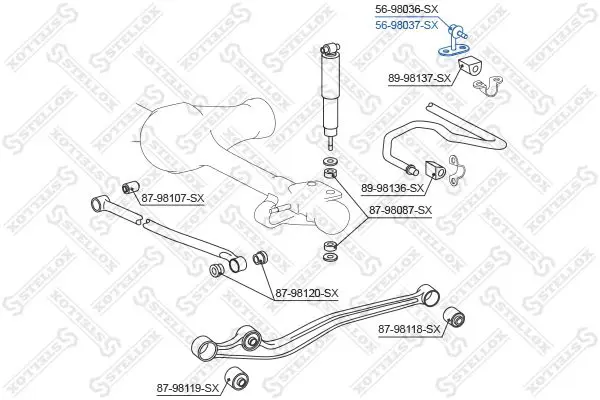 Handler.Part Rod/strut, stabiliser Stellox 5698037SX 2