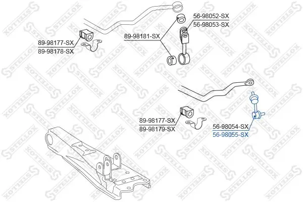 Handler.Part Rod/strut, stabiliser Stellox 5698055SX 1