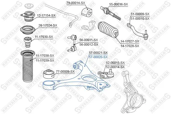 Handler.Part Track control arm Stellox 5700020SX 1