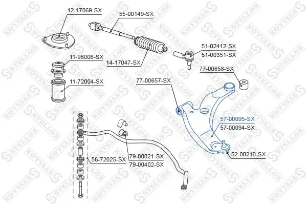 Handler.Part Track control arm Stellox 5700095SX 2