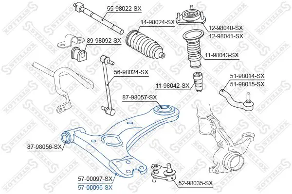 Handler.Part Track control arm Stellox 5700096SX 2