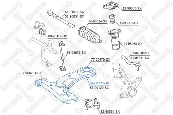 Handler.Part Track control arm Stellox 5700121SX 2