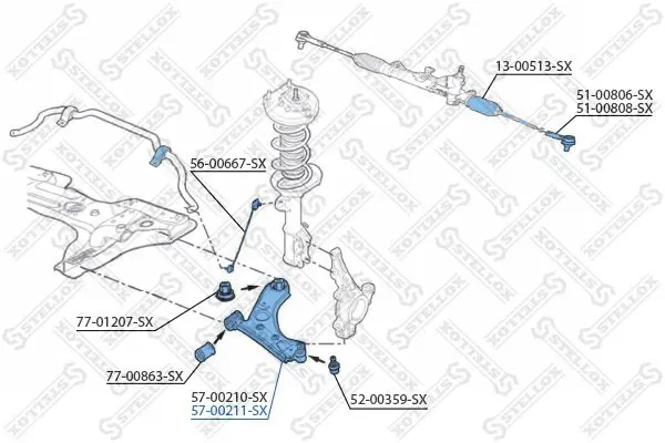 Handler.Part Track control arm Stellox 5700211SX 1