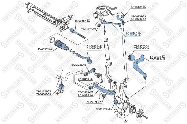 Handler.Part Track control arm Stellox 5700238SX 1