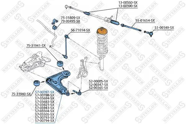 Handler.Part Track control arm Stellox 5700787SX 2