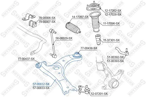 Handler.Part Track control arm Stellox 5700832SX 1