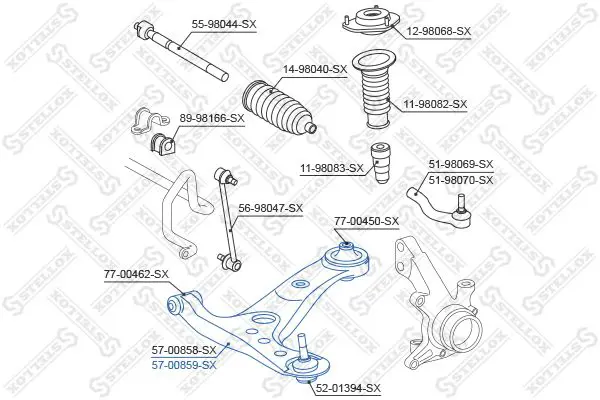 Handler.Part Track control arm Stellox 5700859SX 1