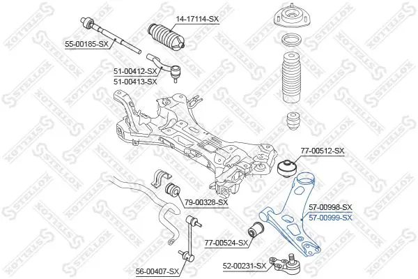 Handler.Part Track control arm Stellox 5700999SX 1