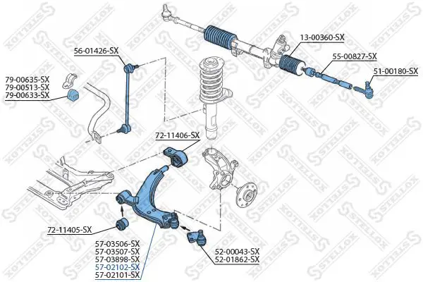 Handler.Part Track control arm Stellox 5702102SX 2