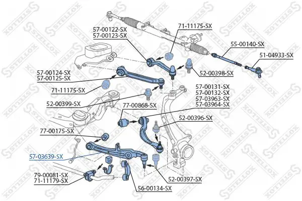 Handler.Part Track control arm Stellox 5703639SX 2