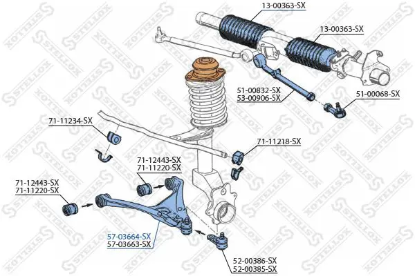 Handler.Part Track control arm Stellox 5703664SX 2