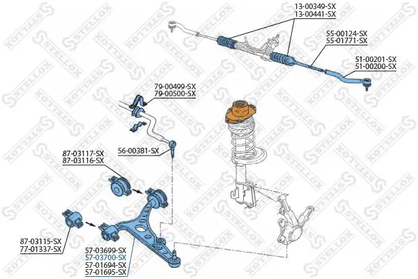 Handler.Part Track control arm Stellox 5703700SX 2