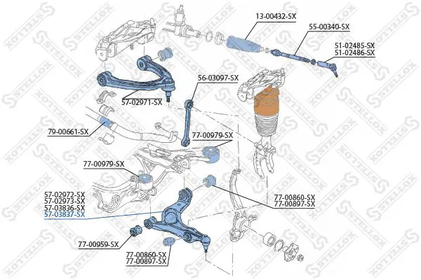 Handler.Part Track control arm Stellox 5703837SX 2