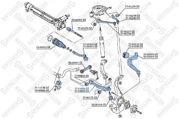 Handler.Part Track control arm Stellox 5703952SX 1