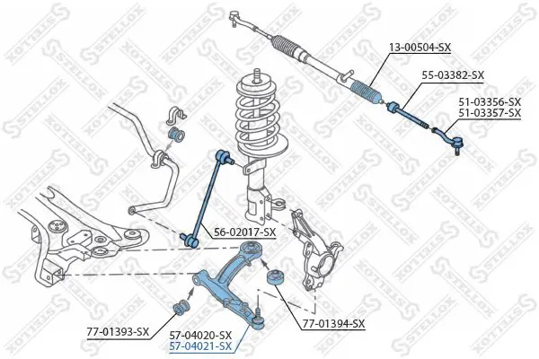 Handler.Part Track control arm Stellox 5704021SX 1