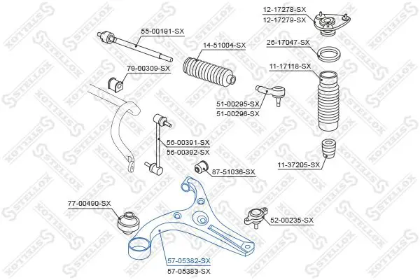 Handler.Part Track control arm Stellox 5705382SX 2