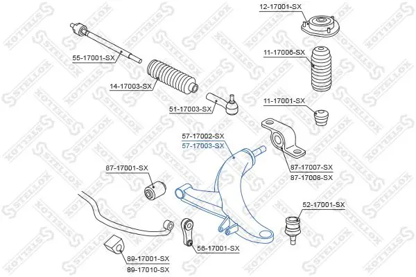 Handler.Part Track control arm Stellox 5717003SX 1