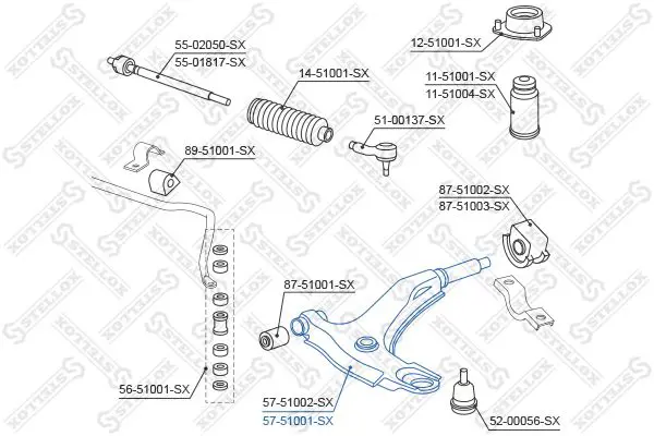 Handler.Part Track control arm Stellox 5751001SX 2