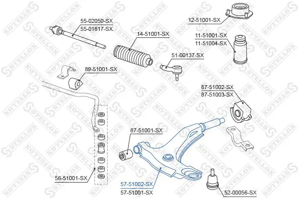 Handler.Part Track control arm Stellox 5751002SX 2