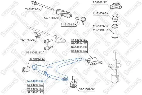 Handler.Part Track control arm Stellox 5751015SX 1