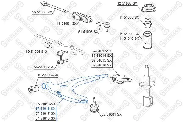 Handler.Part Track control arm Stellox 5751016SX 1