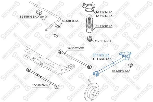 Handler.Part Track control arm Stellox 5751027SX 1