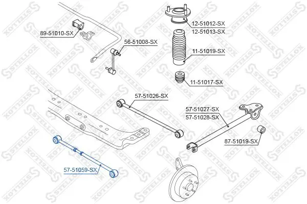 Handler.Part Track control arm Stellox 5751059SX 1