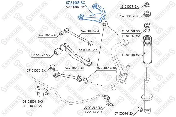 Handler.Part Track control arm Stellox 5751068SX 1