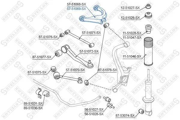 Handler.Part Track control arm Stellox 5751069SX 1