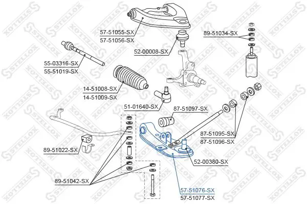 Handler.Part Track control arm Stellox 5751076SX 2