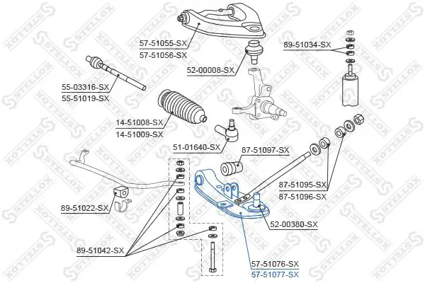 Handler.Part Track control arm Stellox 5751077SX 2