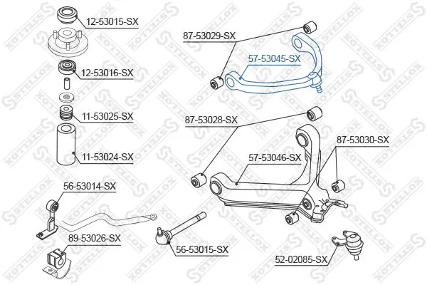 Handler.Part Track control arm Stellox 5753045SX 1